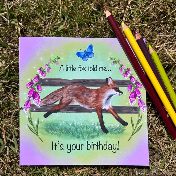 Fox Birthday Card