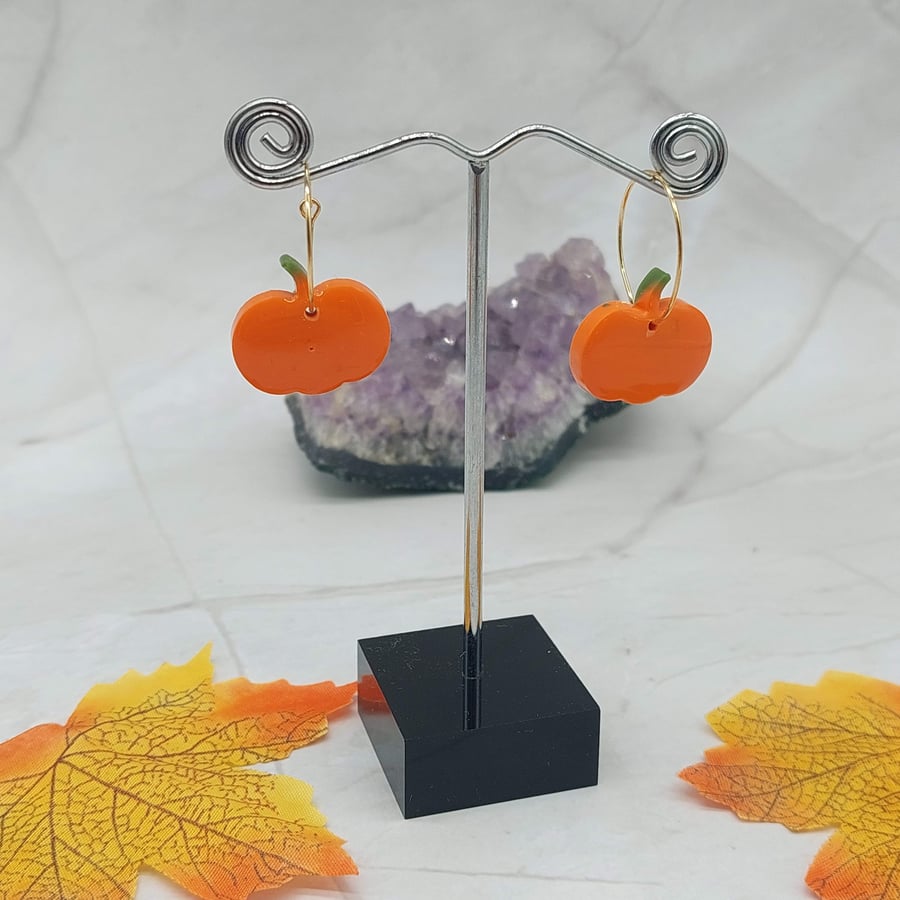 Pumpkin Earrings, Autumnal Earrings, Autumnal Accessories, Secret Santa Gift