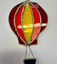 Stained Glass Hot-Air Balloon Suncatcher in red, orange and yellow - Image 7