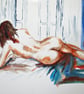 Nude woman reclining. Original painting - Image 1