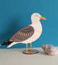  Standing Wooden Seagull Decoration Ornament- Hand Painted - Image 1