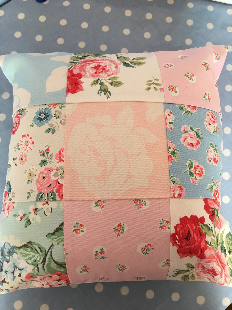 Cath kidston fabric  patchwork cushion cover 
