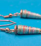 Pretty pastle coloured Paper beaded earrings