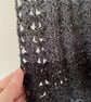 Monochrome Infinity Scarf - Handmade Crochet - Black Sparkly - Womens Scarves - Image 3