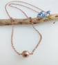 Rose Gold Woven Ball Necklace