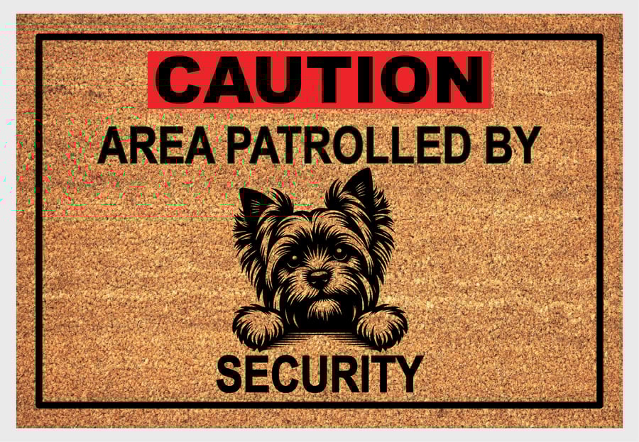 Silky Terrier Security Door Mat No.1 - Silky Terrier Welcome Mat - 3 Sizes
