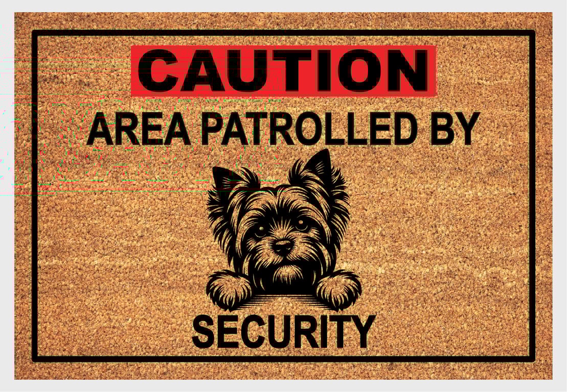 Silky Terrier Security Door Mat No.1 - Silky Terrier Welcome Mat - 3 Sizes