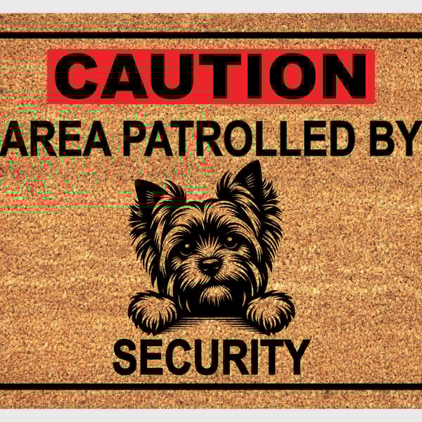 Silky Terrier Security Door Mat No.1 - Silky Terrier Welcome Mat - 3 Sizes