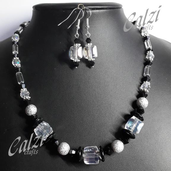 Crystal Cubes Sparkly Jewellery Set
