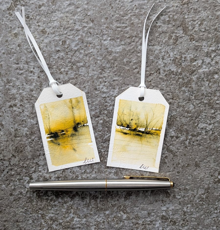 Treeline. Handpainted Gift Tags. Labels. 260182