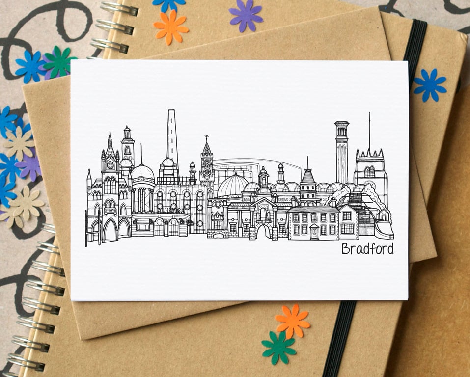 Bradford Skyline Greetings Card