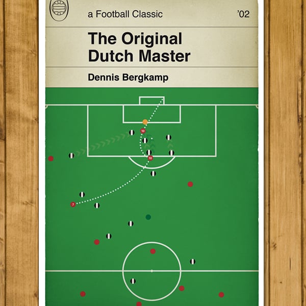 Dennis Bergkamp Goal for Arsenal - Newcastle 0 Arsenal 2 - Various Sizes