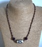 lampwork glass purple dots necklace - Image 5