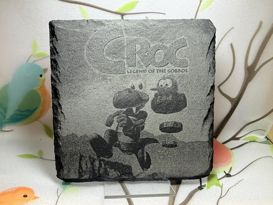 Croc Legend of the Gobbo Laser Etched Coaster