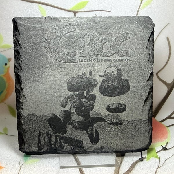 Croc Legend of the Gobbo Laser Etched Coaster