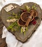 Rustic Christmas Heart Wall Decoration. Wooden Dear Santa Postcard Wall Decor  - Image 4