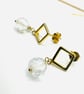 Fieldlight Drops – Gold and Aurora Crystal Earrings - Image 4