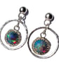 Aurora Opal Earrings Hoops Studs Sterling Silver Sustainable Jewellery Gift - Image 1