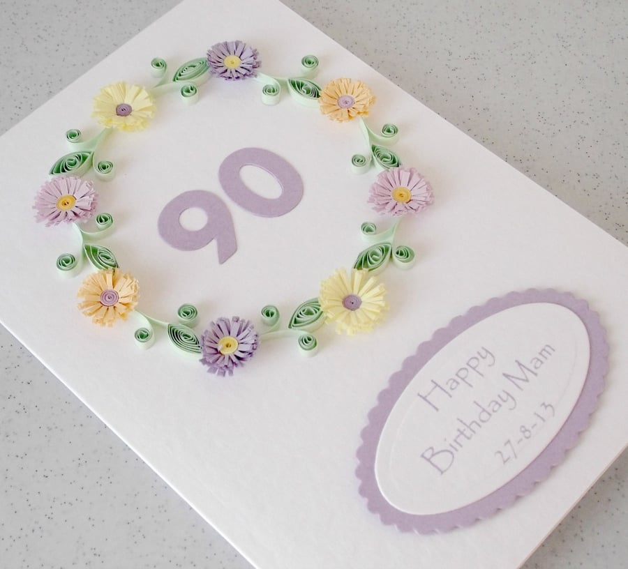 90th birthday card 