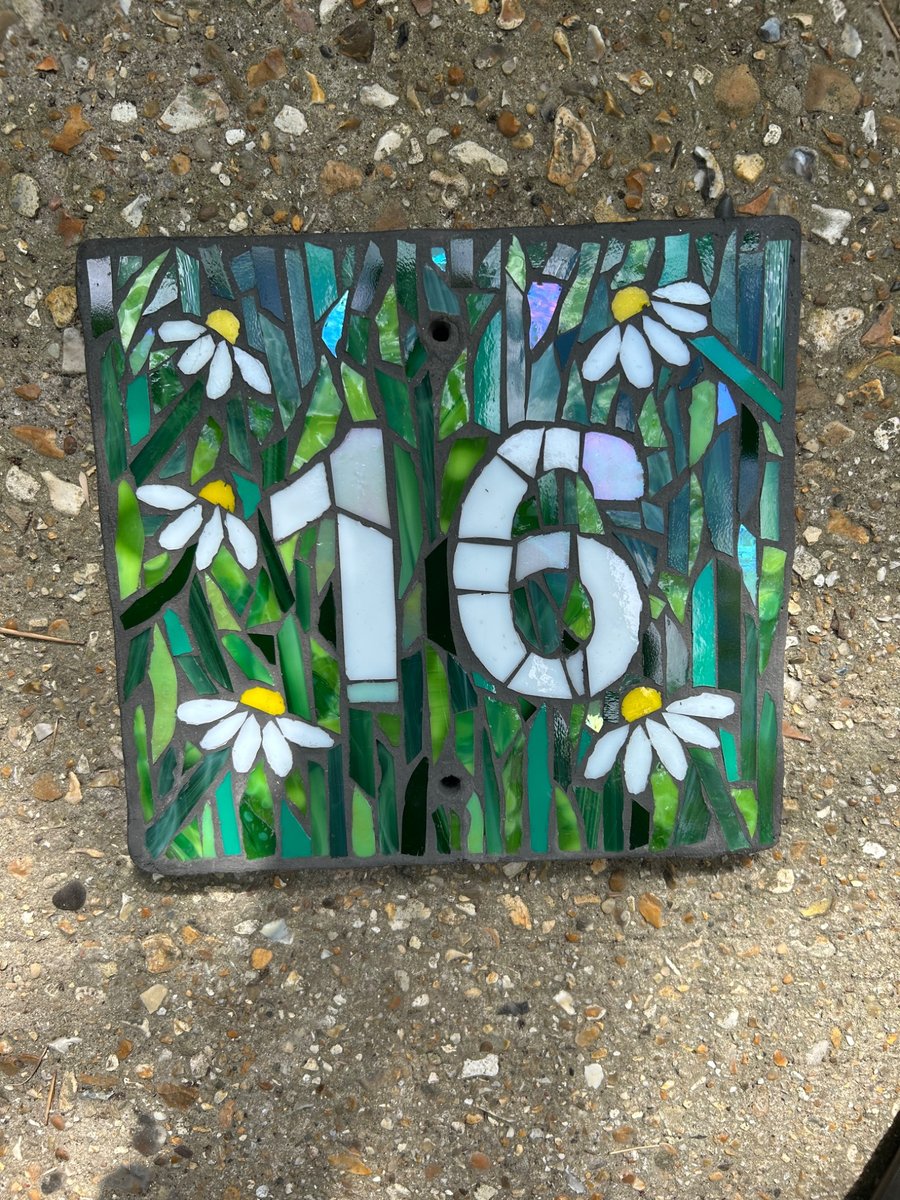 Mosaic house number 