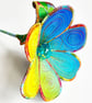 Flower Blue Textile Art Flower - Image 3