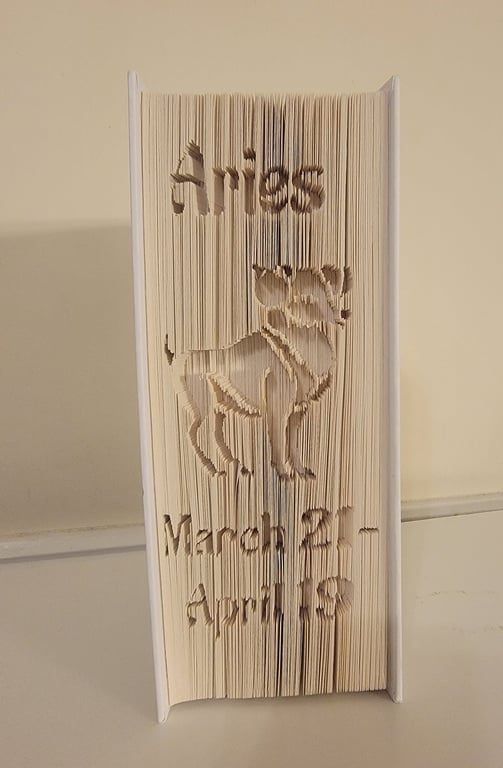 ARIES, Zodiac Sign CUT & FOLD Book Folding Pattern - EMAILED PDF PATTERN