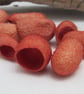 10 Madder Orange Naturally Dyed Silk Cocoons - Image 1