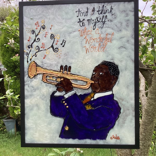 Satchmo - Louis Armstrong hand painted by Jules H 
