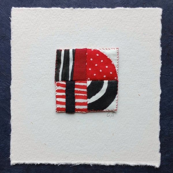 No 5 Miniature Textile Art Quilt