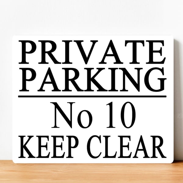 PERSONALISED Private Parking Wall Sign Gift Present Home House Keep Clear