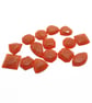 Gold Orange Glitter Cabochons, 15 Mini Flatback Glitter Gems