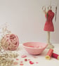 Pink Macrame Rope Bowl - Image 1