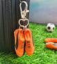 Orange Football Boots Keyring, Soccer Backpack Charm, Keychain For Football Fans - Image 2