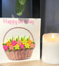 Stunning Handmade Quilled Basket of flowers Card
