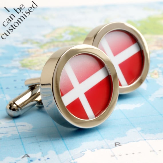 Flag of Denmark Cufflinks - or Choose Your Flag