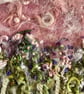 Needlefelted floral wool art with embroidery  - Image 2