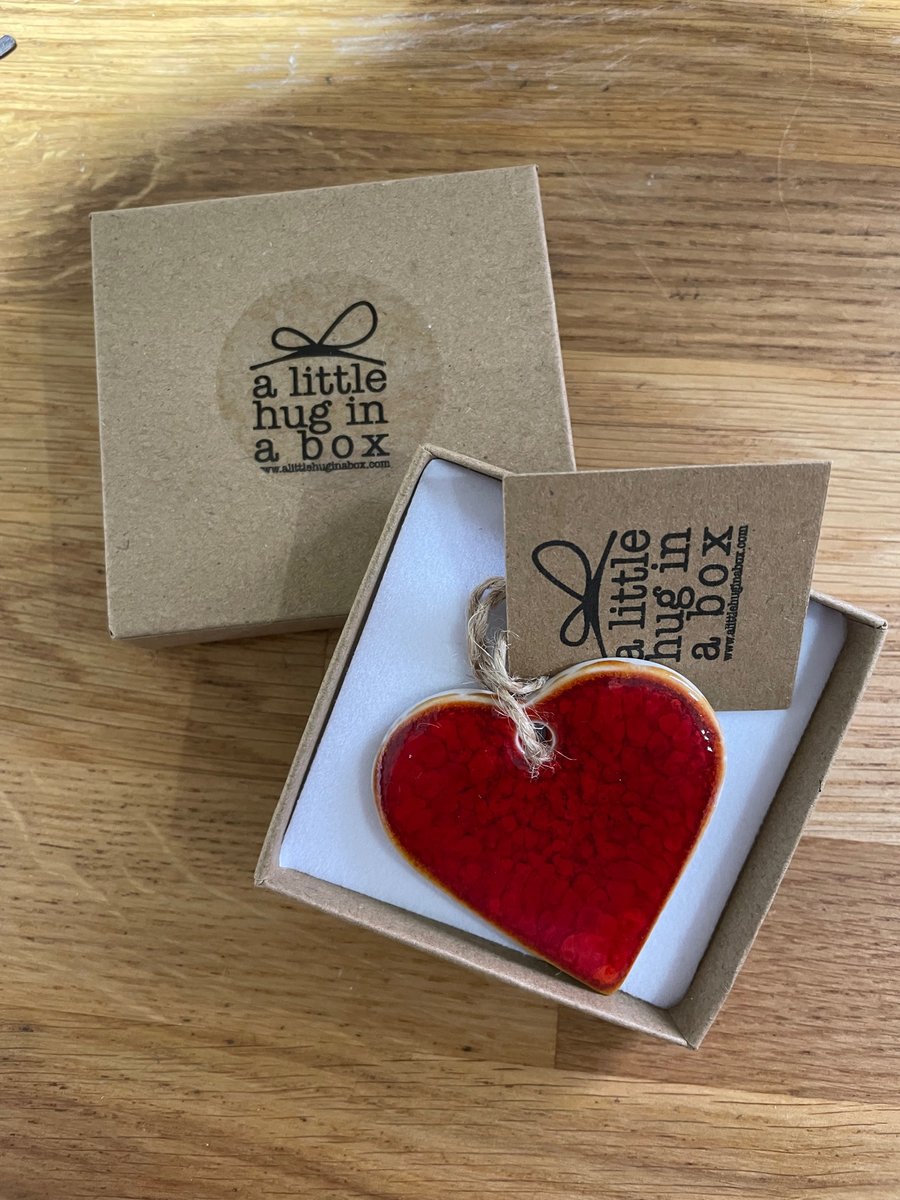 A little hug in a box red heart gift