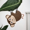 hanging monkey plant decoration, crazy plant lady gift, cute animal ornament