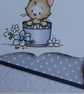 New Baby Boy Card - Kitten with Balloons - Image 7
