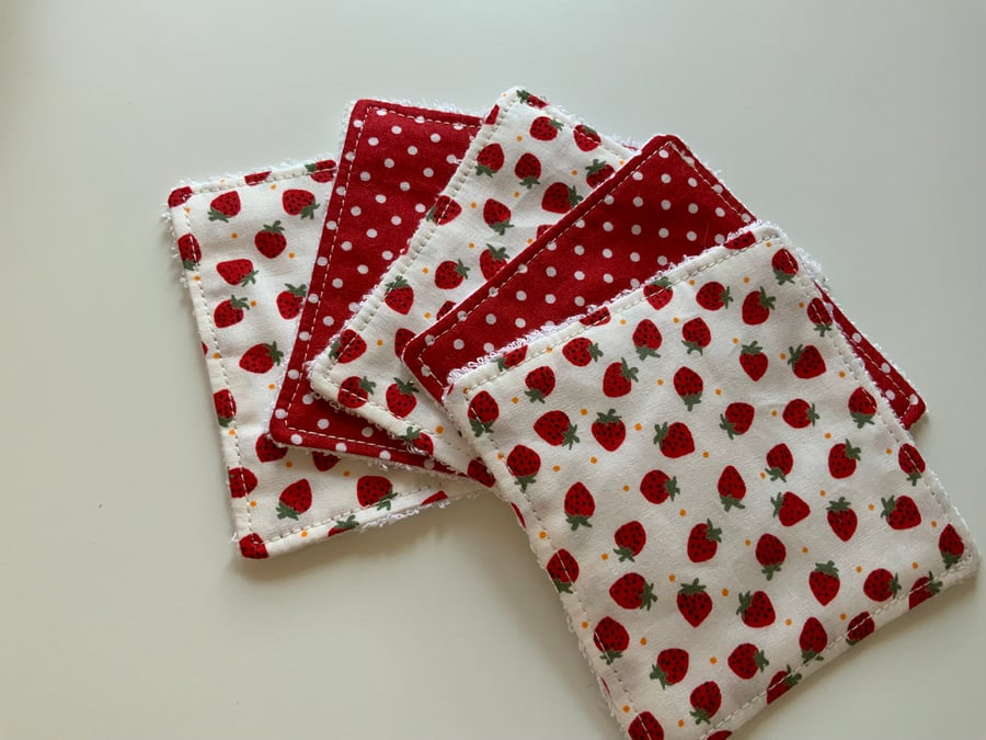 Reusable Bamboo Towelling Cotton Face Wipes, Eco friendly, Washable, Make up pad