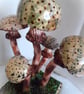 Decoupage Toadstool clay art sculpture - Image 4