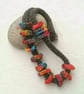 Handmade Statement Necklace - Reds