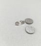 Sterling Silver Stud Earrings, Hammered 8mm Silver Stud Earrings - Image 7