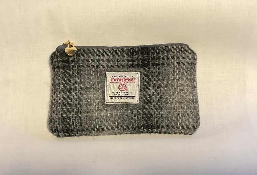 Harris Tweed Coin Purse Handmade Scottish Wool Pouch