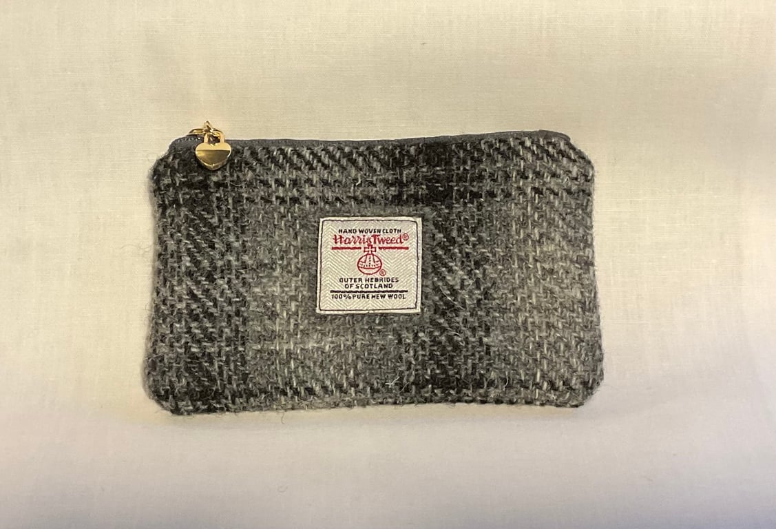 Harris Tweed Coin Purse Handmade Scottish Wool Pouch