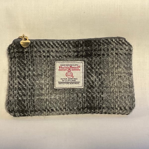 Harris Tweed Coin Purse Handmade Scottish Wool Pouch
