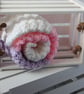 Baby blanket, pink lilac white, 32" x 24" approx, - Image 9