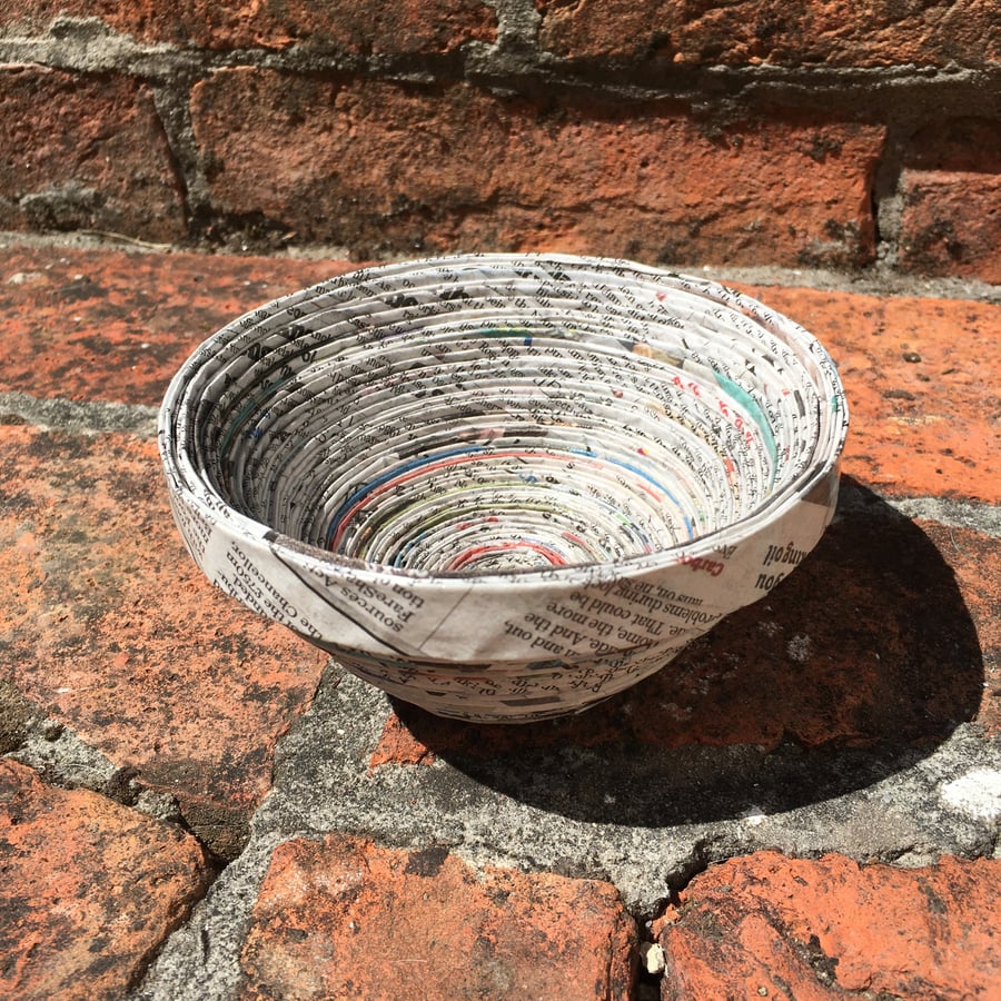 Recycled Newpaper Bowl