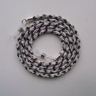 Kumihimo Braided Cotton Glasses Strap or Cord Pink, Green, Black