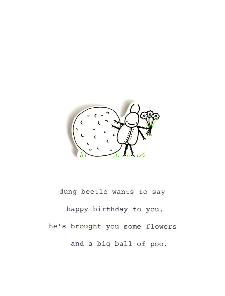 birthday card- dung beetle's gift